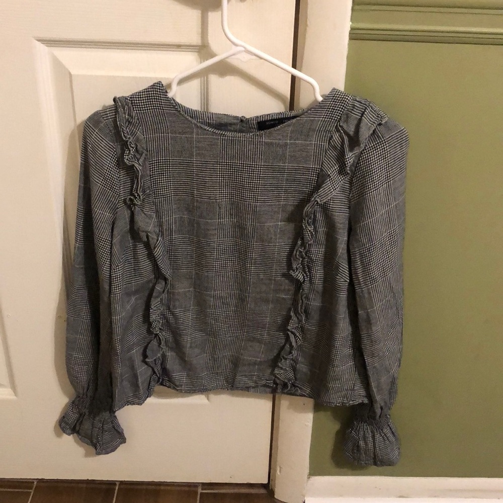 Black and gray blouse